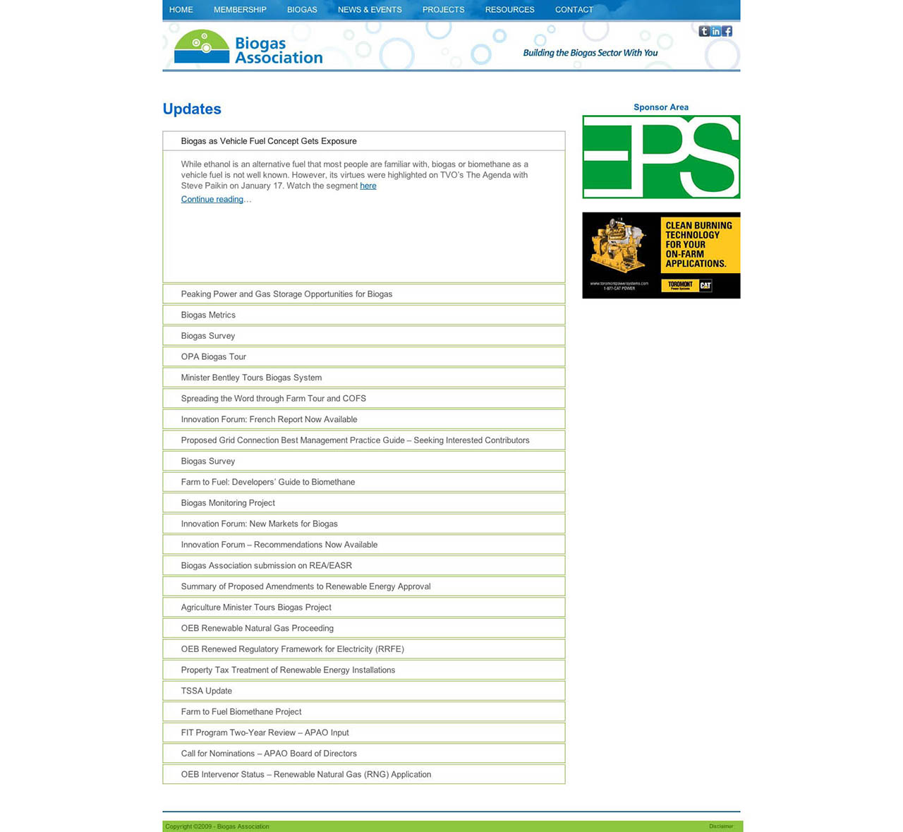 Biogas Association website
